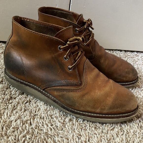 Red Wing Style 3140 Heritage Work Chukka Brown Leather Boots Made in USA Size 9